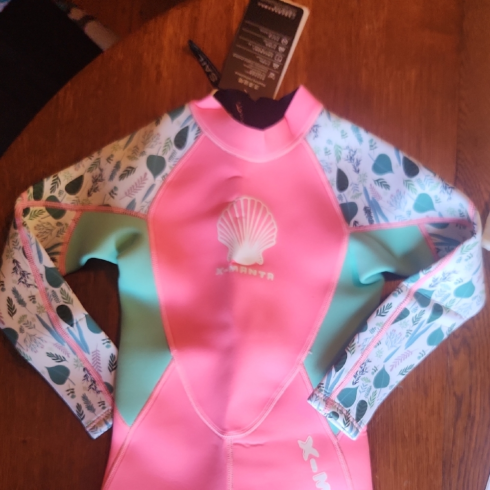 Kids Rashguard - Pink and Green